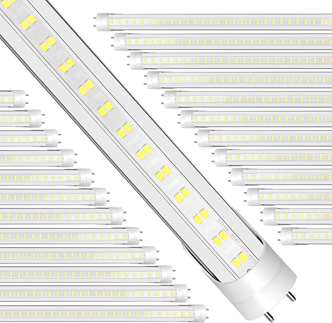 24 Pack 4FT LED T8 T10 T12 Tube Lights 28W 4000LM 5000K Dual End Ballast Bypass Bulbs