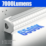 2 Pack 4FT T8 LED Shop Lights 50W 7000LM 6500K V Shape Ceiling Fixtures for Garage Workshop