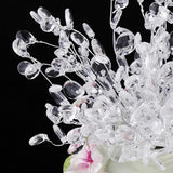 Fityle 50Pcs Crystal Bud Branches Artificial Flower Twigs For Wedding Party Home Decor Floral Crafts - White, 15Cm