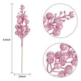 14 Pack Christmas Glitter Berries Stems Clearance, 7.8 Inch Artificial Pink Christmas Picks For Christmas Tree Ornaments, Diy Xmas Wreath, Crafts, Holiday And Home Decor (Pink)
