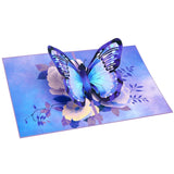 Butterfly Birthday Card - 3D Pop Up Card,Morpho Butterfly Card,Mothers Day Card, Anniversary,Thinking Of You,Get Well,Butterfly Gifts For Her,Women,Wife,Daughter,Girl,Mom,Girlfriend