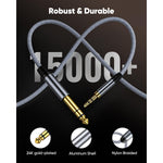 3.5Mm To 6.35Mm Stereo Audio Cable - 6 Ft, 1/4 To 1/8 Trs Bidirectional Stereo Cable For Guitar, Home Theater, Speakers And Amplifiers