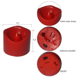 CANDLE CHOICE Battery Operated Flameless Tea Lights Bright Flickering LED Tealight Votive Candles for Wedding Party Table Centerpieces Halloween Christmas Decoration Batteries Included 20 Pack Red