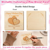 Funny Valentines Day Cards Wood Valentine Cards For Her Him Personalized Valentines Day Gifts For Girlfriend Boyfriend Husband Wife Puzzle Valentines Cards Valentine'S Day Cards With Envelope