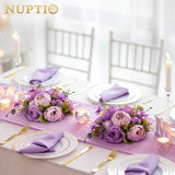 Peony Artificial Flowers For Centerpieces: 2 Pcs 9.4 Inch Diam Purple Faux Peony Flowers Fake Flower Balls Arrangement Bouquet Wedding Centerpieces For Tables Wedding Centerpiece Decorations