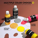 Acrylic Paint Set, 14 Vibrant Colors (280Ml / 9.47Oz Each), Large Bulk Acrylic Paints For Artists & Beginners, Rich Pigment Craft Paint For Canvas, Wood, Ceramic, Fabric