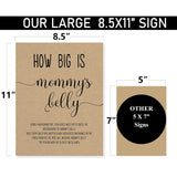 How Big Is Mommy'S Belly Kraft (54 Pieces) Fun, Easy Baby Shower Game, Gender Neutral Unisex