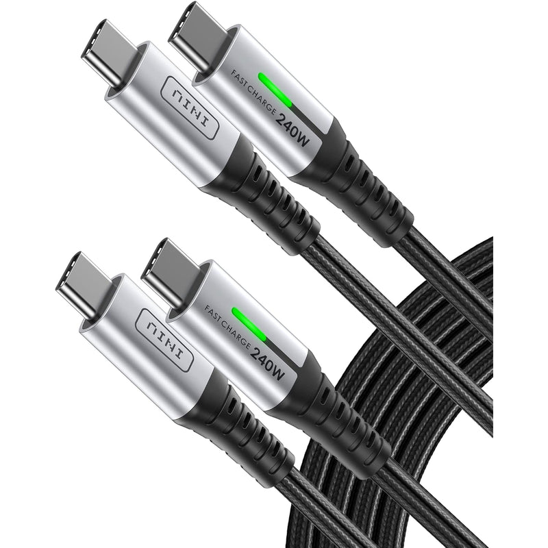 240W Usb C Charger Cable,2 Pack 2M/6.6Ft Pd3.1 Usbc To Usbc Cable Downward Com