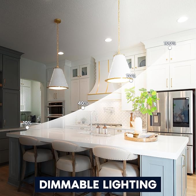 4 Pack A23 LED Light Bulbs 33W 4000 Lumens 3500K Natural White Dimmable E26 Base UL Listed