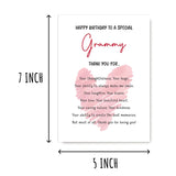 Happy Birthday To A Special Grammy Card - Thank You - Birthday - Sweet Greeting - Cute Card For Grammy