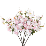 5Pcs Artificial Cherry Blossom Branches 30" Artificial Flowers For Decoration Spring Wedding Party Backdrop Table Centerpiece Home & Office Arrangement (Pink)