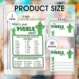 Pickle Party Decorations, Pickles Theme Birthday Party Sign For Boys Girls, Kids Activity Cards, What'S Your Pickle Name Game, Activity Supplies