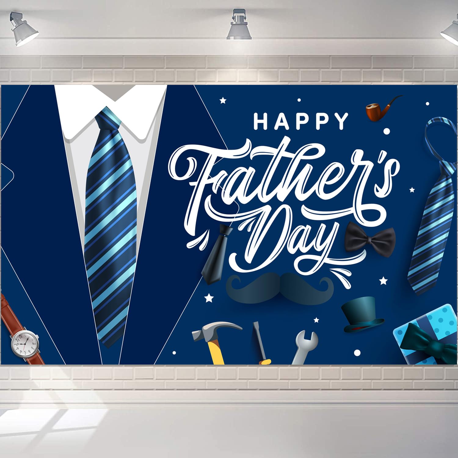 Fathers Day Banner Backdrop Fathers Day Decorations Fathers Day Backdrop for Photography Happy Fathers Day Banner Backdrop Fathers Day lndoor Outdoor Party Wall Background