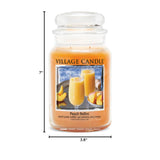 Peach Bellini, Large Glass Apothecary Jar, Scented Candle 21.25 Oz