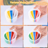 4 Pcs Split Cups For Paint Pouring, Silicone Split Cup Fluid Art Split Cup Resin Pouring Painting Tools Reusable Paint Pour Split Cup With Channels Dividers