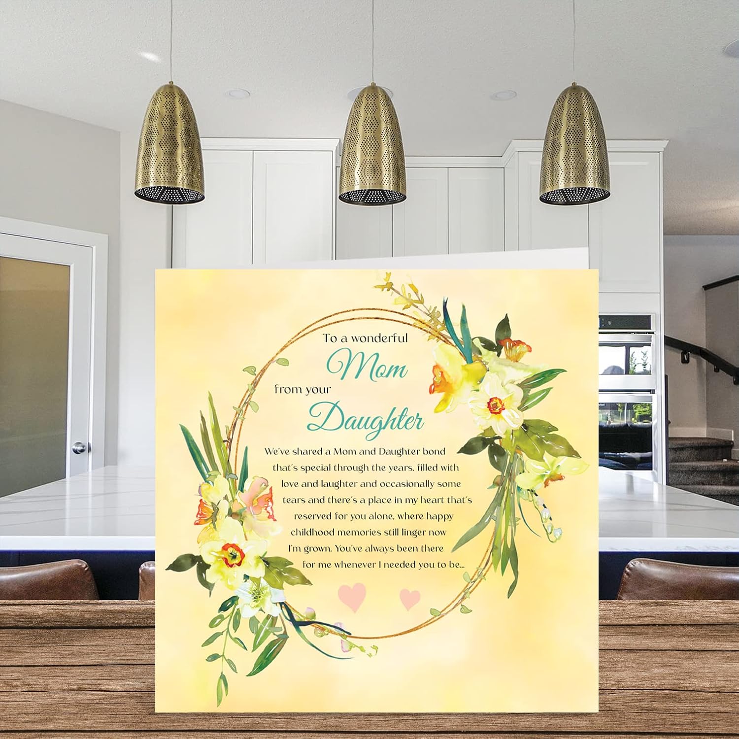 Traditional Birthday Card For Mom From Daughter, Beautiful Classic Floral Bouquet Mothers Day Card Gift For Mother, 5.7 X 5.7 Inch Seasonal Mommy Momma Mam Mammy Flower Gifts Greeting Cards
