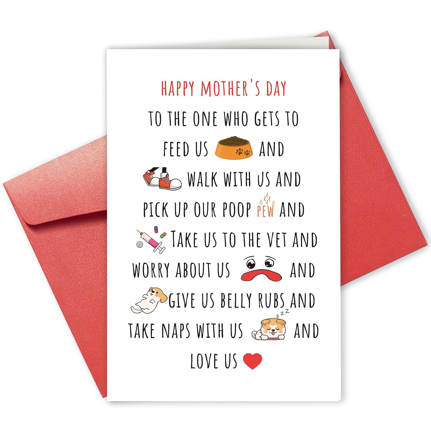 Funny Mothers Day Card From The Dog, Dog Mom Mothers Day Card, Dog Mother Day Card For Her Dog Mom Grandma, Mothers Day Gift For Dog Owner
