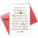 Funny Mothers Day Card From The Dog, Dog Mom Mothers Day Card, Dog Mother Day Card For Her Dog Mom Grandma, Mothers Day Gift For Dog Owner