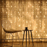 LED Curtain Window Fairy Lights 8 Modes Icicle String Lights for Wall Decor