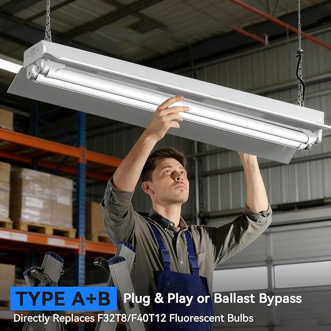 4 Pack 4FT T8 LED Bulbs 24W 3200LM 6000K Type A B Fluorescent Replacement Tubes