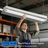 4 Pack 4FT T8 LED Bulbs 24W 3200LM 6000K Type A B Fluorescent Replacement Tubes