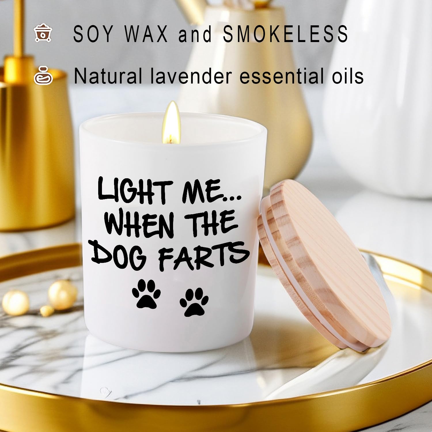 Funny Gifts For Women Unique Dog Mom Dog Lovers Mothers Day Christmas Birthday Gifts For Her Girlfriend Sister Bestie Best Friend Wife Stocking Stuffers For Women Lavender Scented Soy Candles