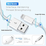 3 Pack MFi Certified Lightning Charger Cables 6FT Fast Charging for iPhone & iPad