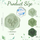 50 Pcs Sage Green Wax Seal Stickers For Wedding Invitation Envelope Eucalyptus Self- Adhesive Stickers For Invitation Cards Christmas Cards, Gift Wrapping, Party Menu Decor