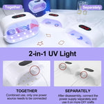 Uv Light For Resin,Double-Sided Uv Resin Lamp 36W Fast Curing With 2Pcs Usb Cable,Digital Display (2M 3M 5M),Uv Lamp 360° Coverage For Curing, Molds, Jewelry Making, Diy Craft