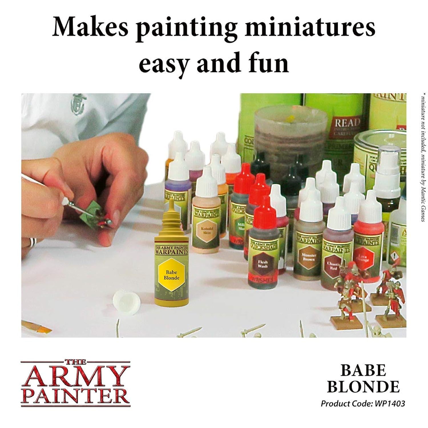 Babe Blonde Warpaint - Acrylic Non-Toxic Heavily Pigmented Water Based Paint For Tabletop Roleplaying, Boardgames, And Wargames Miniature Model Painting