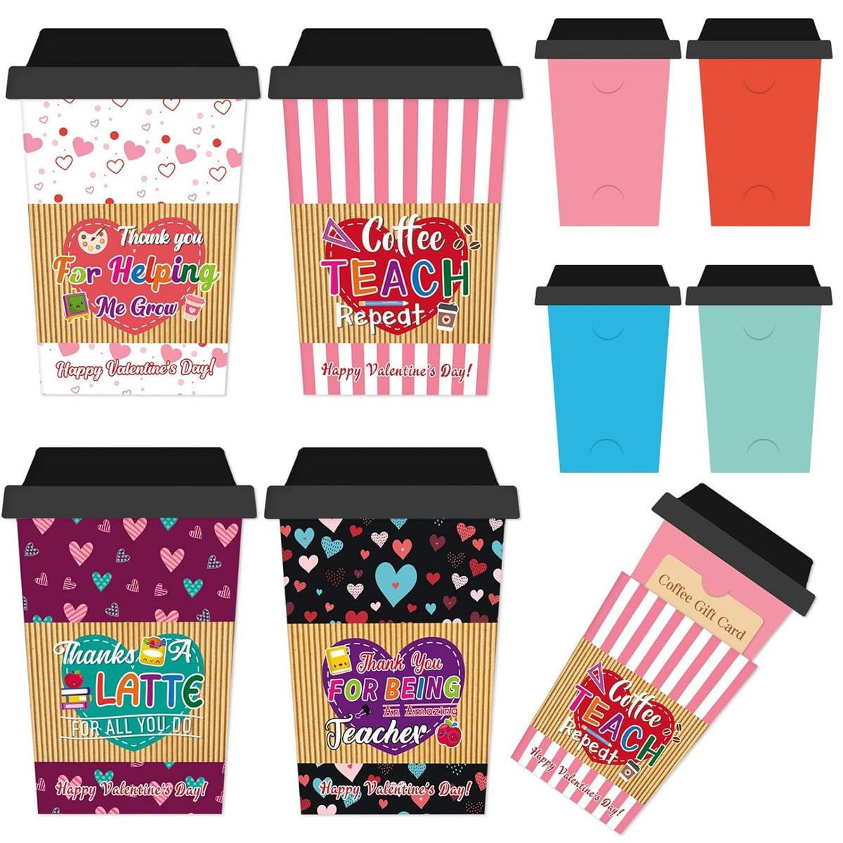 Teacher Valentines Gift Card Holders Valentine’S Day Coffee Gift Card Holder For Teacher Appreciation Gift Card Holders Bulk Cute Gifts Card Holder Valentines Day Greeting Cards For Teacher