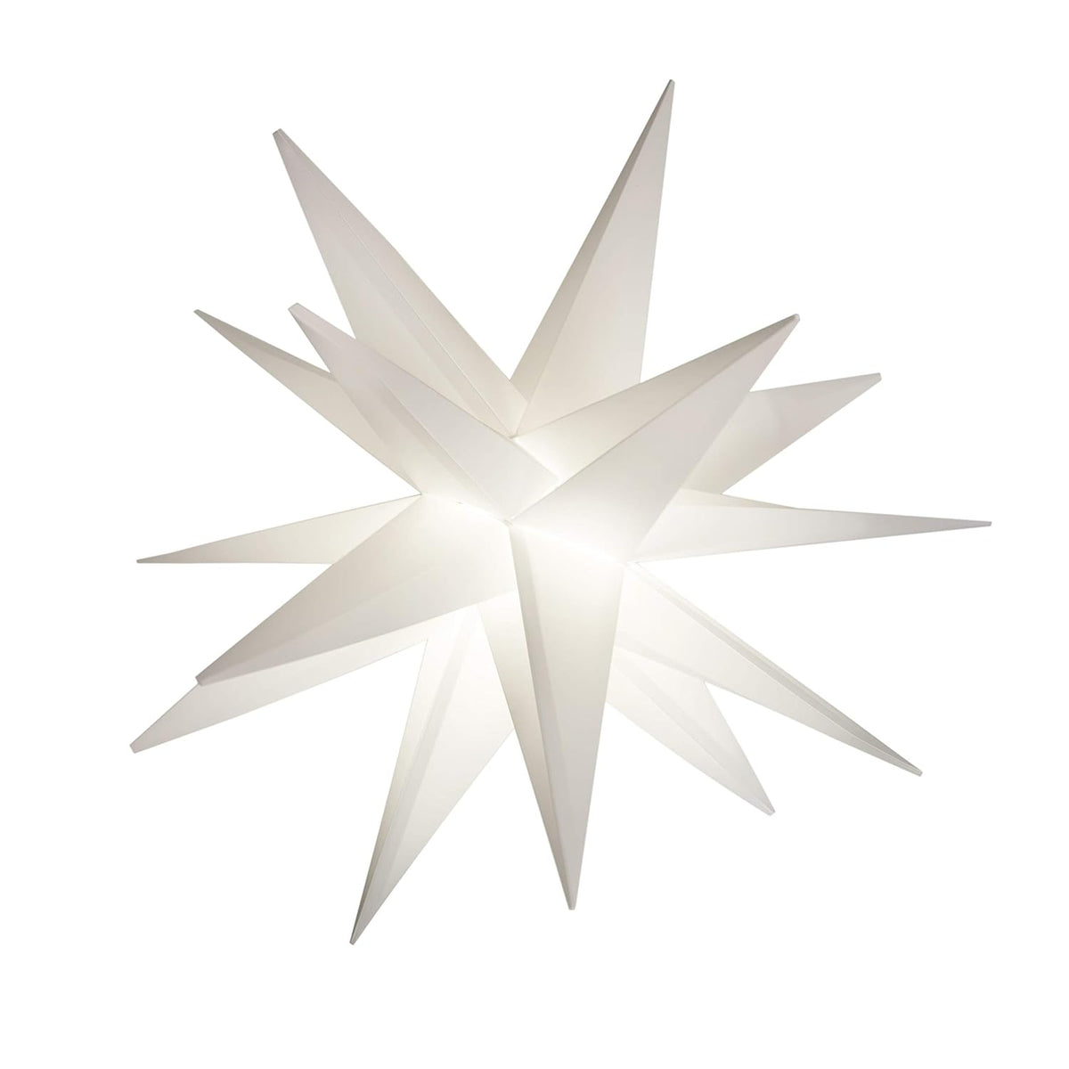 Large 18” Easy Assembly Warm White Led Moravian Star - Hanging Outdoor Christmas Light - Use As Holiday Decoration, Porc
