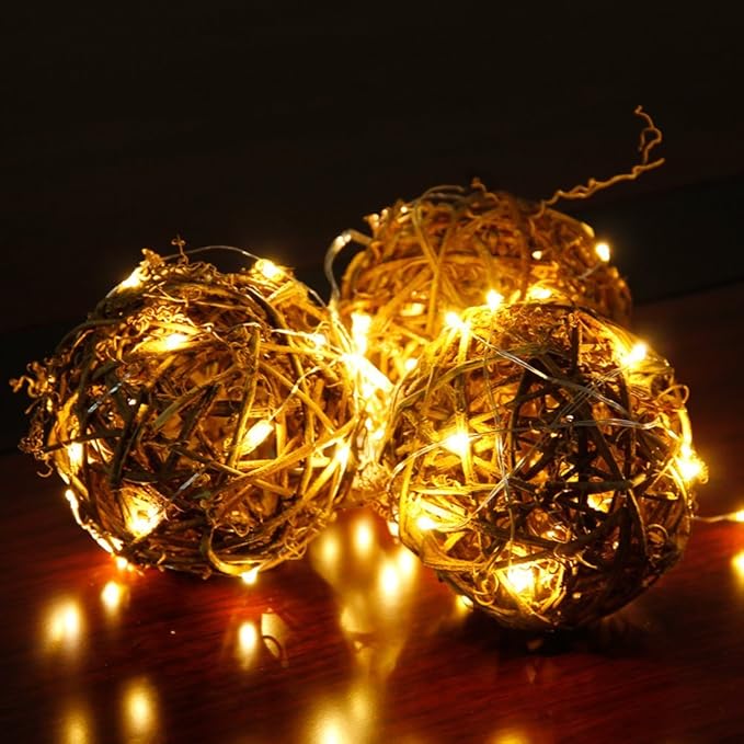 6 Pack Battery Operated Fairy Lights 7FT 20 LED Warm White Mini String Lights Silver Wire Firefly Lights for Mason Jars Wedding Party Decor