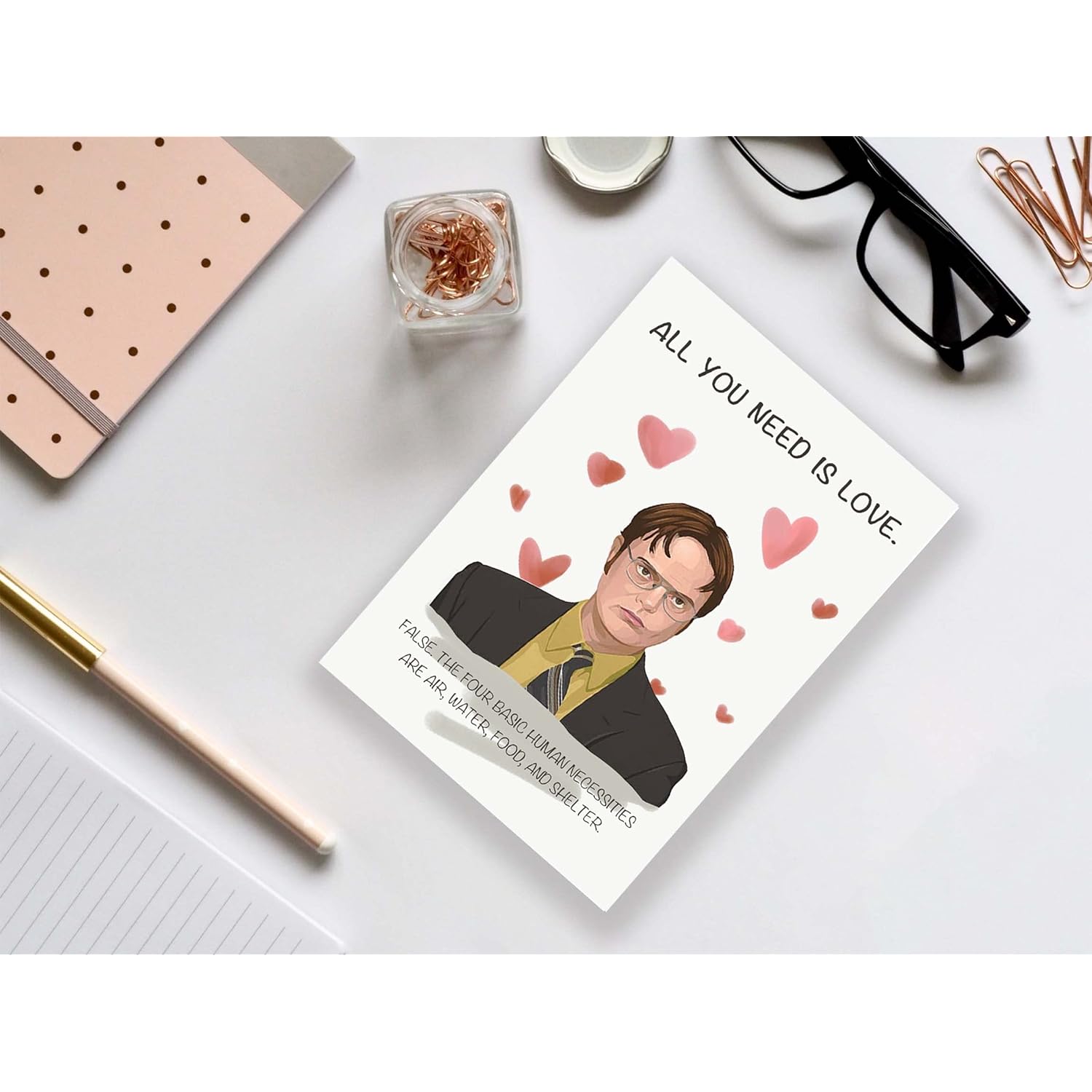 Naughty The Office Inspired Dwight Anniversary Card For Him Her, Sweet Love Card, Lovely Valentine’S Day Card