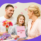 Pop Up From Daughter Happy Mothers Day Card From Son With Envelope - Flowers Pop Up Card For Best Mom Wife Grandma