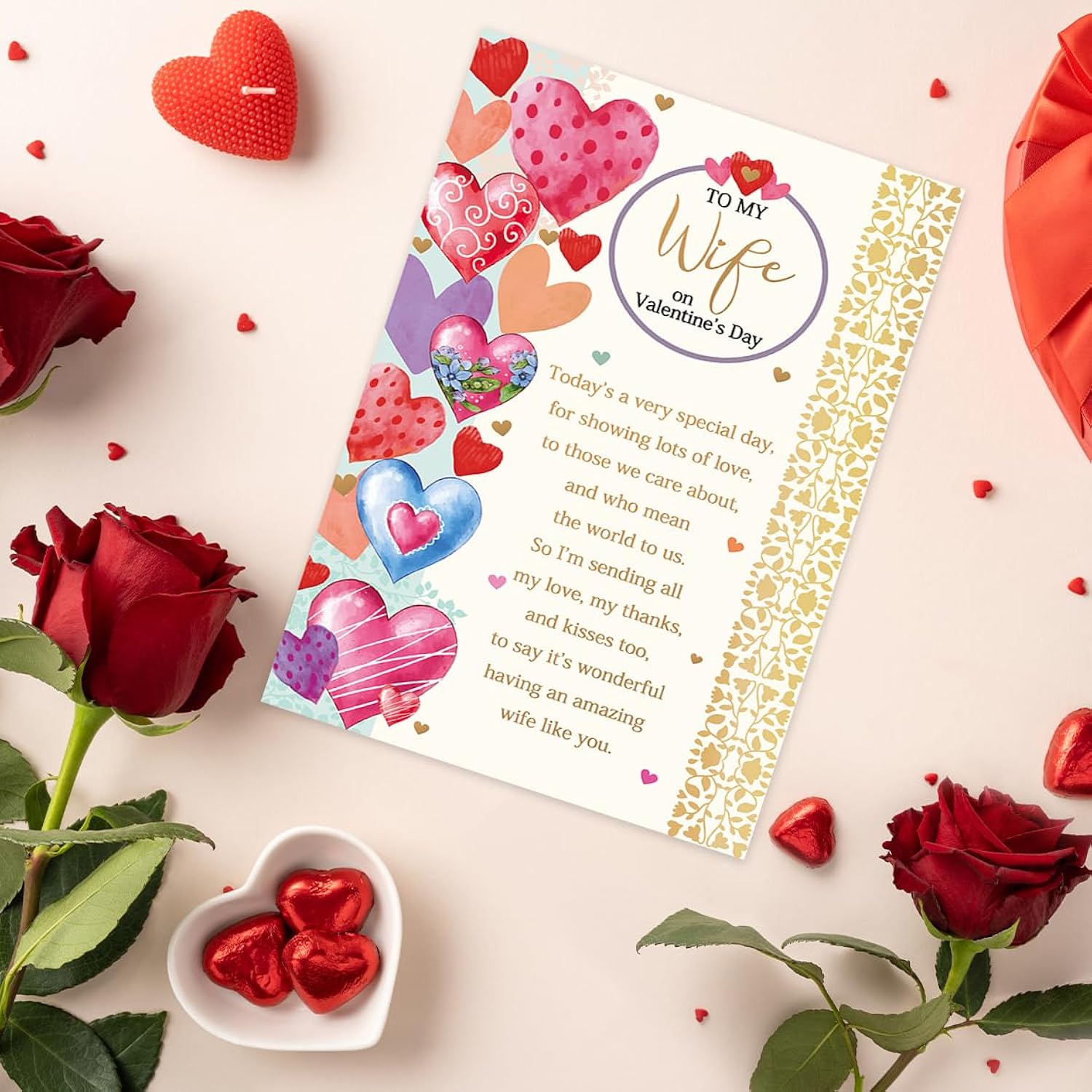 Valentines Day Card For Wife, Valentine'S Day Gifts For Wife