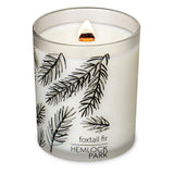 Frosted Jar Wood Wick Candle Handcrafted With Natural Coconut Wax (Standard 7.2 Oz, Foxtail Fir)