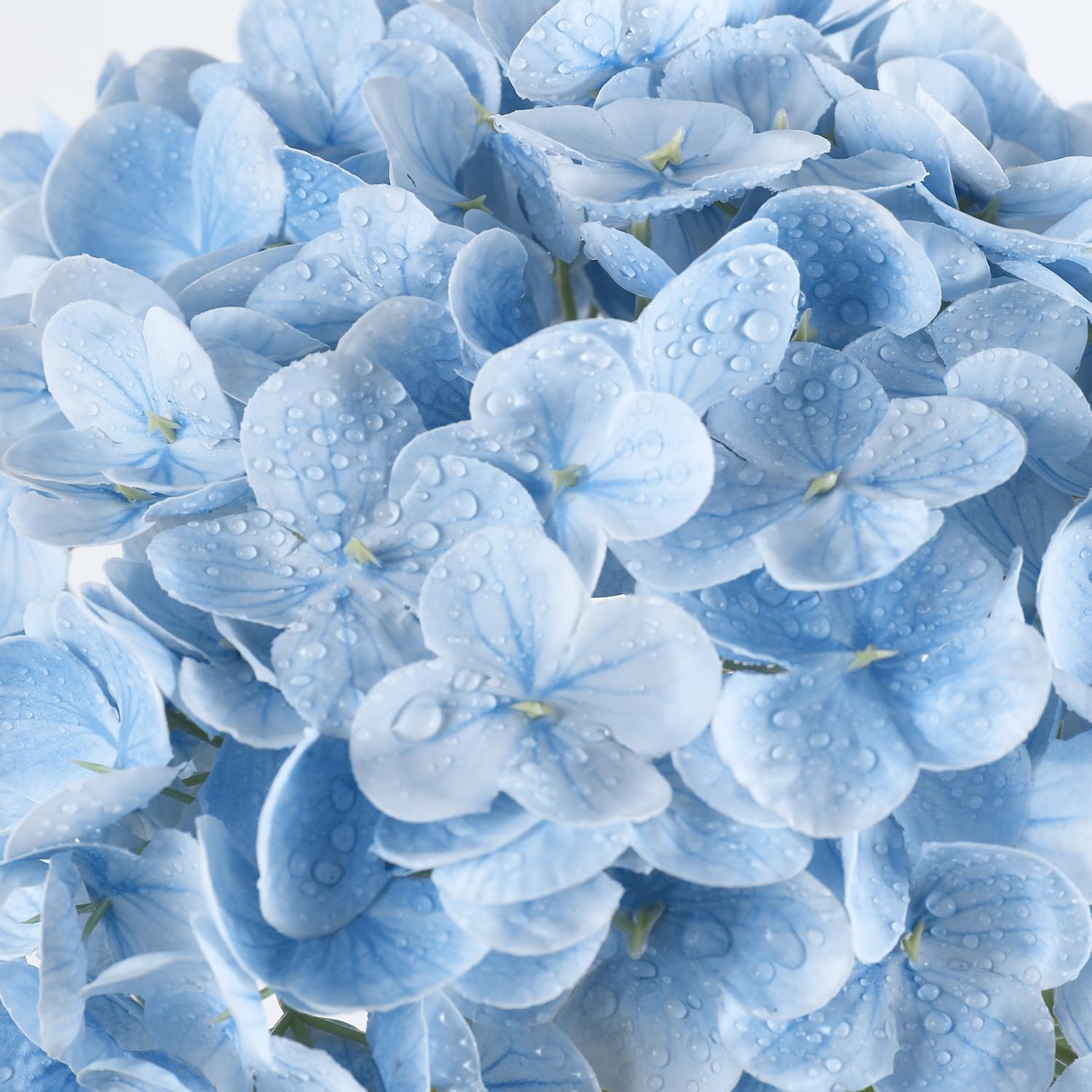Baby Blue Hydrangea Artificial Flowers 3Pcs Lifelike Faux Hydrangea Real Touch Fake Flowers For Home Wedding Christmas Office Party Living Room Decoration,22Inch