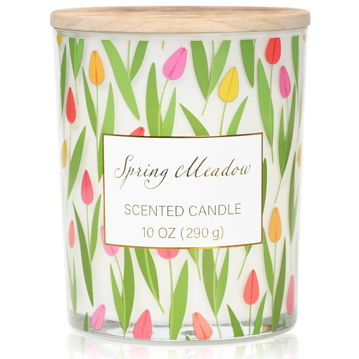 Spring Candles - Tulip Scented Candle Gift - Candles Gift For Women Men, 10Oz Large Flowers Soy Wax Jar Candle