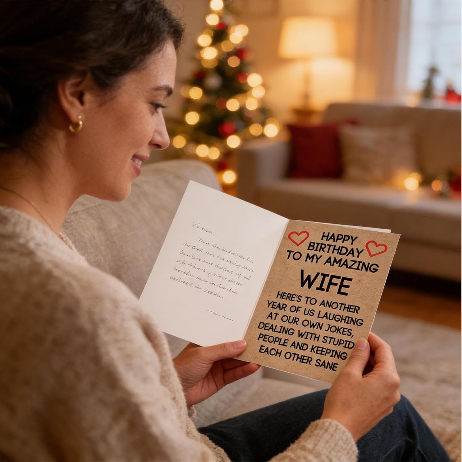 Valentine’S Day Card,Funny Birthday Day Card For Wife - Dual-Occasion Humorous Greeting Card With Envelope, "Happy Birthday To My Amazing Wife