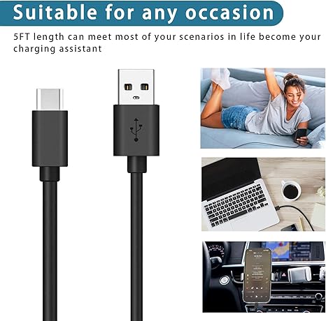 10W USB C Fast Charger with 5FT Cable for Samsung Galaxy A16 A15 A14 A13 A54 A53 A23