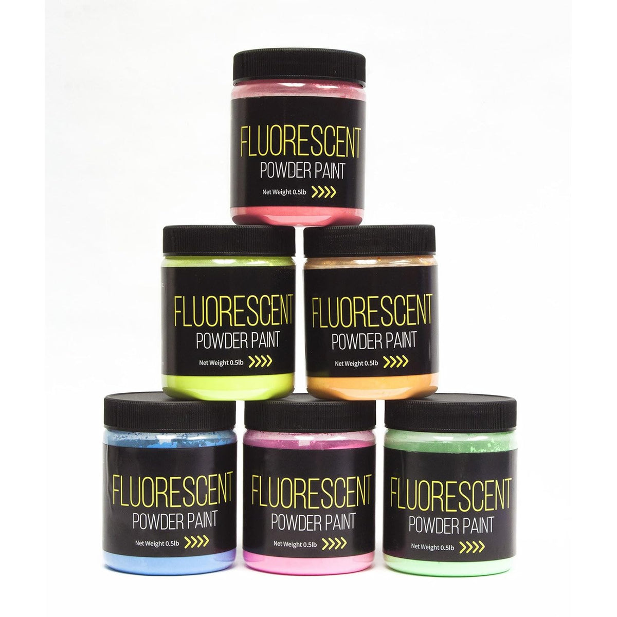 Jack Richeson Powder Paint Set 6 Color Fluorescent