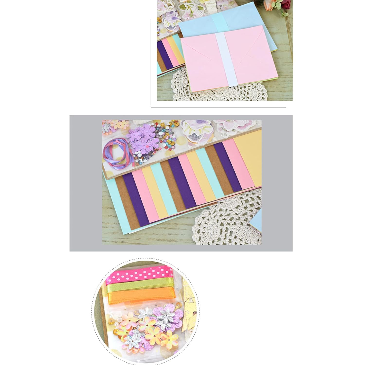 Paper Card Making Kits Colorful Handmade Greeting Card Kits Diy Making Material Set For Birthday Invitation, Thanksgiving, Christmas,Holiday,Baby Shower