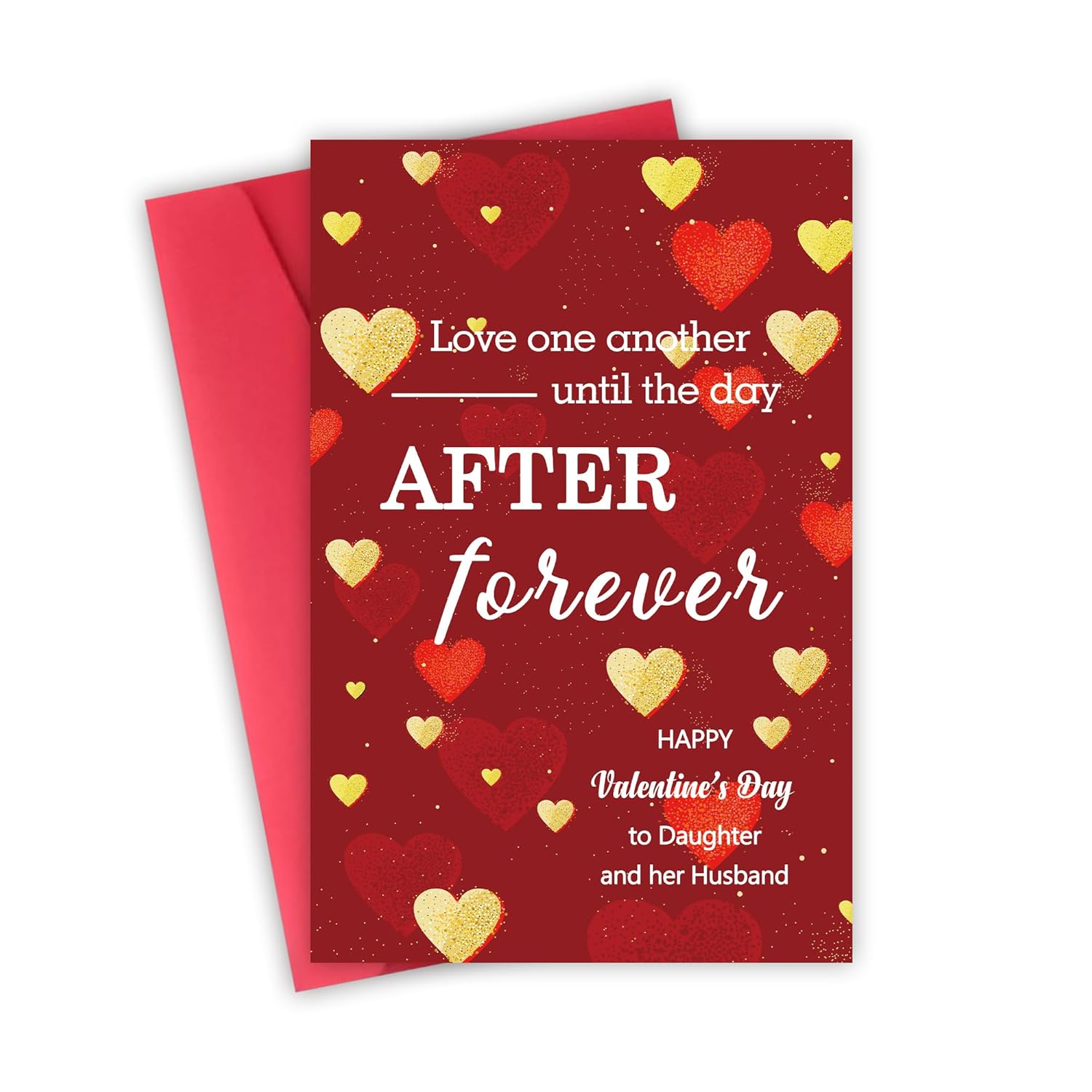 Valentines Day Card Gift For Daughter And Son-In-Law, Warm Valentine’S Day Cards Gifts From Mom Dad.