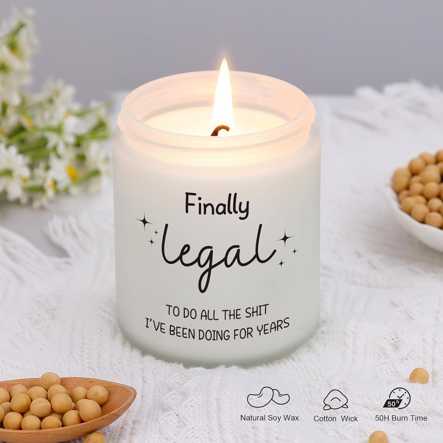 21St Birthday Candle, Happy 21St Birthday Gifts Decorations For Her & Him, 21 Year Old Bday Presents Gift Ideas For Women, Best Friends, Sister