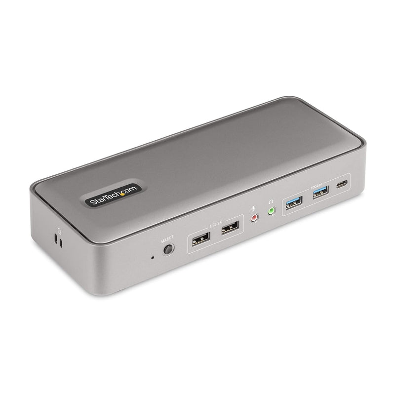 Dual-Laptop Usb-C Kvm Docking Station, Dual Monitor 4K 60Hz Displayport Dock,