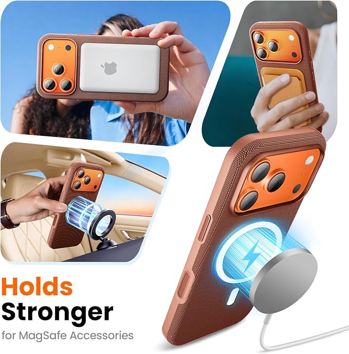 Apple iPhone 17 Pro Case Techwoven Orange Slim Protective Cover