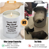 Gifts For Dad, 10Oz Funny Dad Gifts From Daughter Son, Birthday Gift For Father Daddy Bonus Stepdad New Father In Law Best Dads Gift Ever Present Sandalwood Scented Candle
