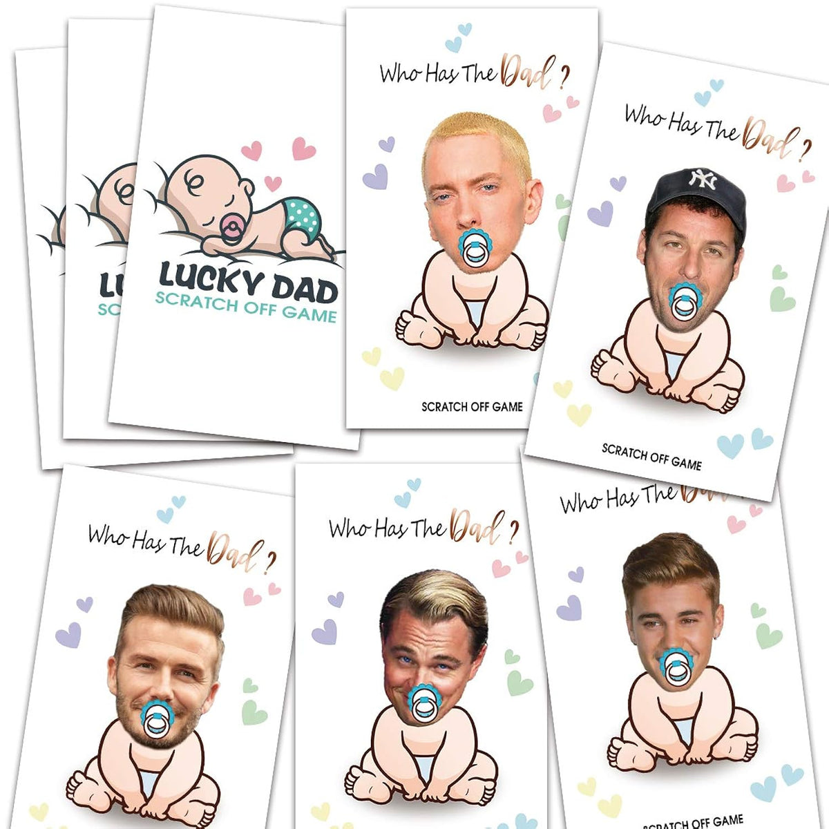 Baby Shower Games – Celebrity Baby Shower Games,Scratch Off Card Game For Door Prizes, Lottery, Ice Breaker – Decorations For Party – 40 Cards