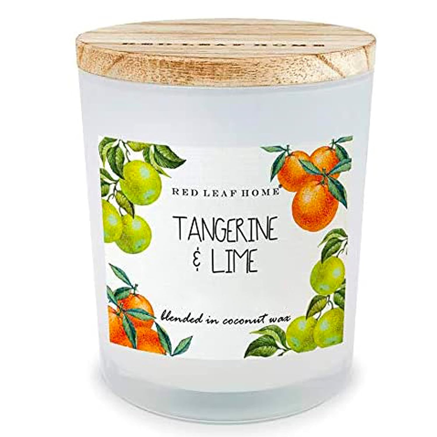 Tangerine Lime Jar Candle With Wooden Lid | Sonoma Collection, Large | Citrus, Fruit, Floral | 15.5Oz